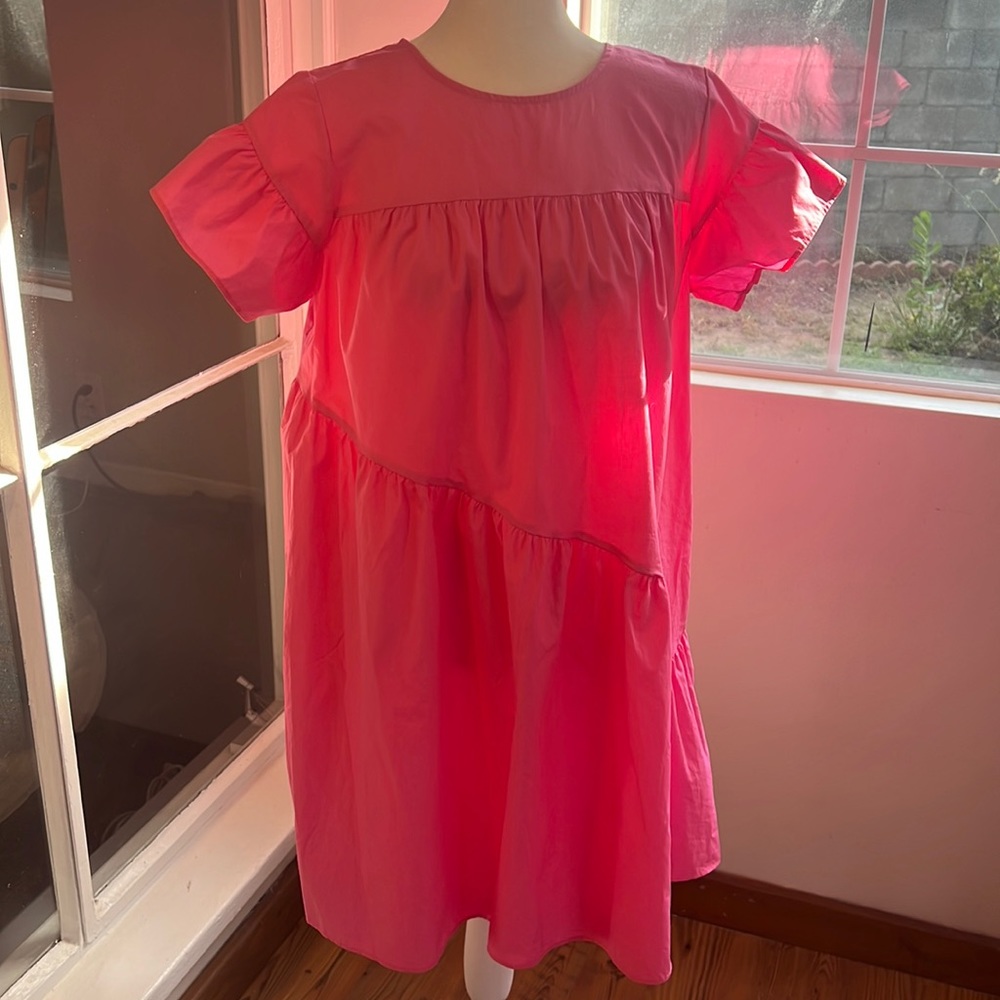Who What Wear Pink Cosmos Dress